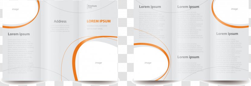 Brand Font - Orange - Trifold Book Design Vector Material Transparent PNG
