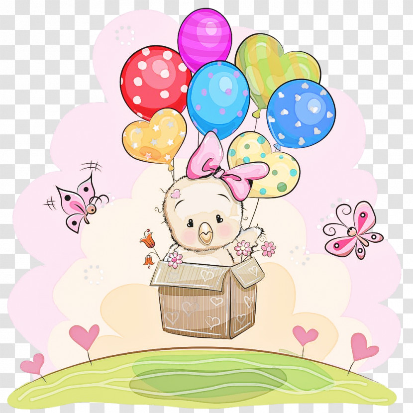 Cartoon Balloon Party Supply Transparent PNG