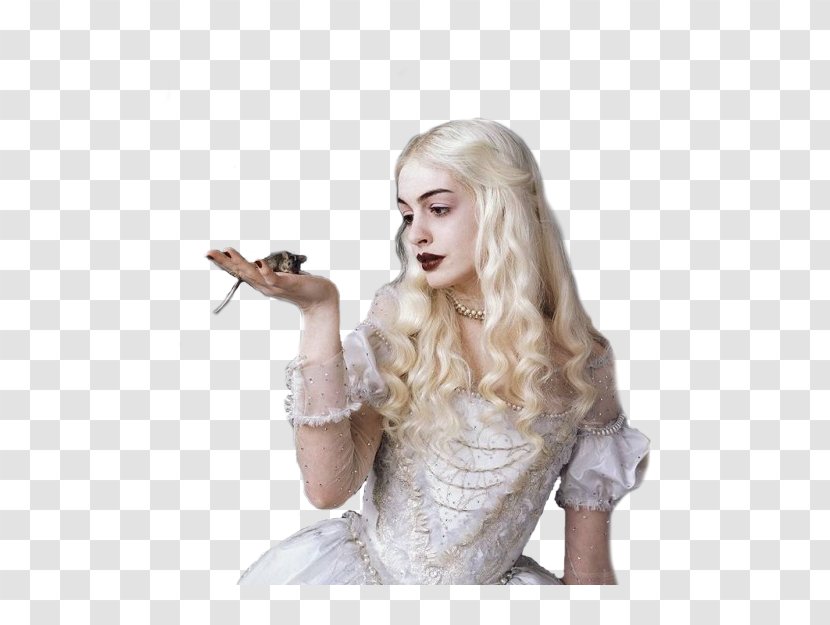 Anne Hathaway White Queen Alice In Wonderland Of Hearts Red - Blond - Rin Transparent PNG