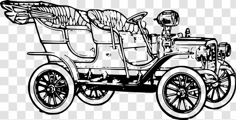 1920s Ford Model T Coloring Book Car - Drawing - Old Transparent PNG