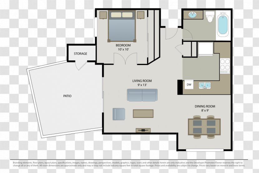 Parkside Court Apartments Floor Plan House - Diagram - Building Transparent PNG