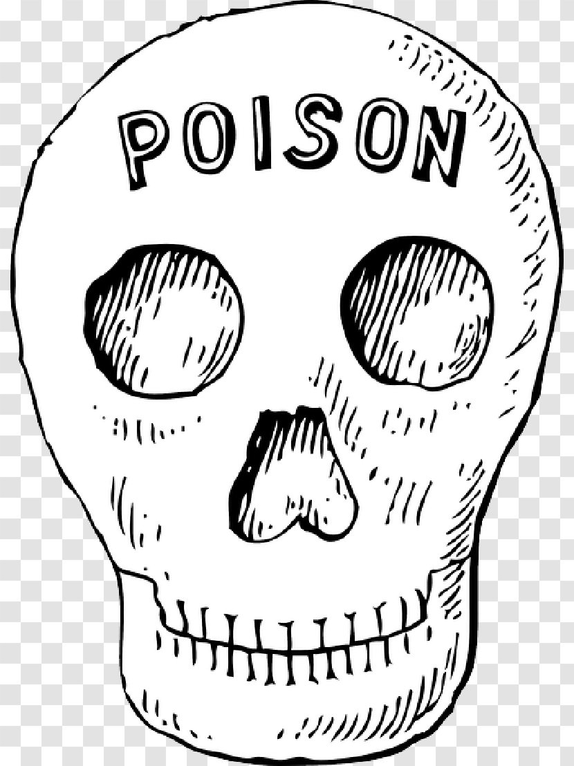 Skull Vector Graphics Clip Art Openclipart Poison - Line - Dead Head Transparent PNG