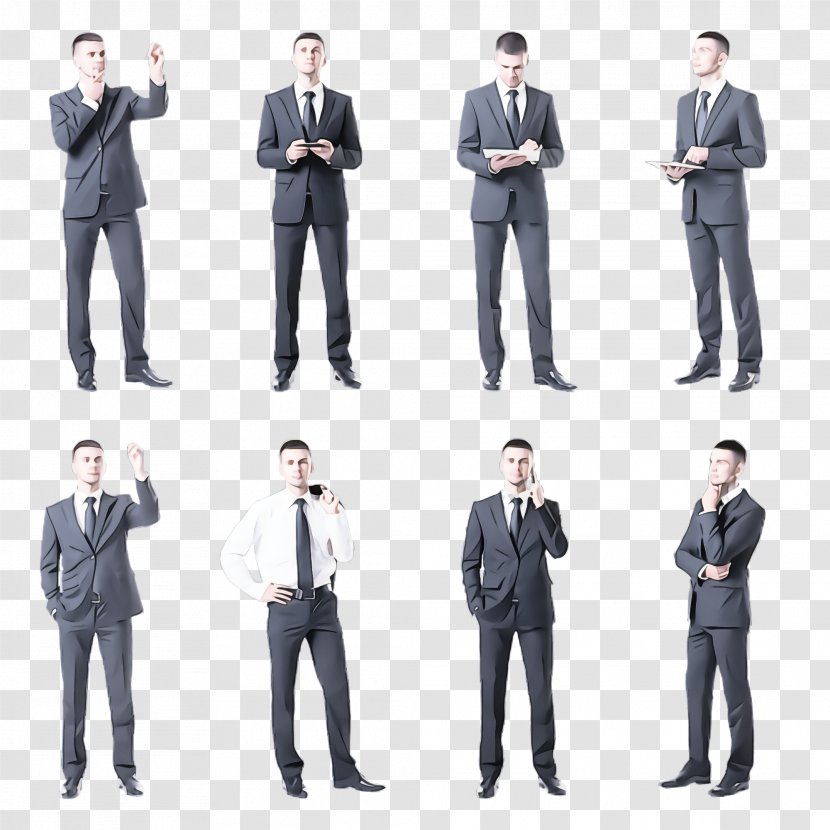 Suit Formal Wear Standing Clothing Gentleman - Business Businessperson Transparent PNG