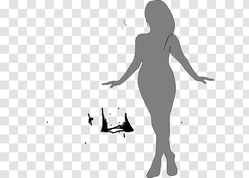 Silhouette Female Body Shape Woman Clip Art - Cartoon Transparent PNG