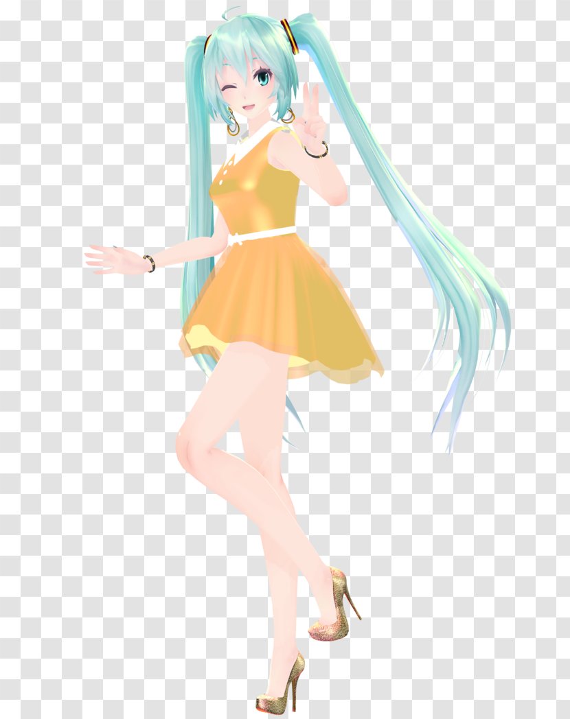 MikuMikuDance Hatsune Miku Mario & Sonic At The Olympic Games Dress Earring - Cartoon Transparent PNG