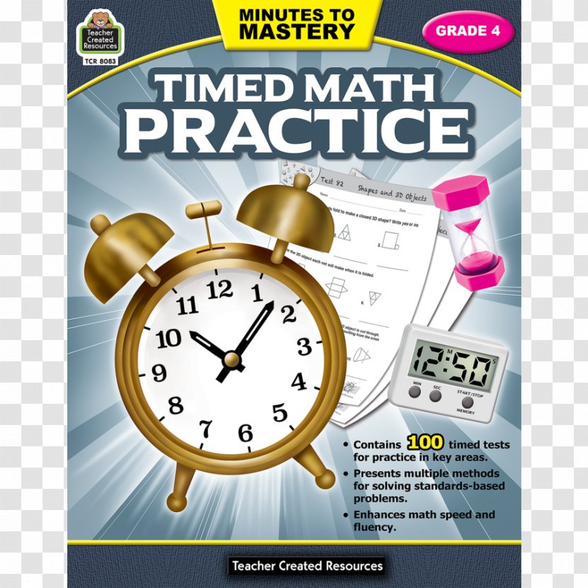 Minutes To Mastery - Alarm Clock - Timed Math Practice Grade 3 MasteryTimed 2 1 Mathematics BookMathematics Transparent PNG