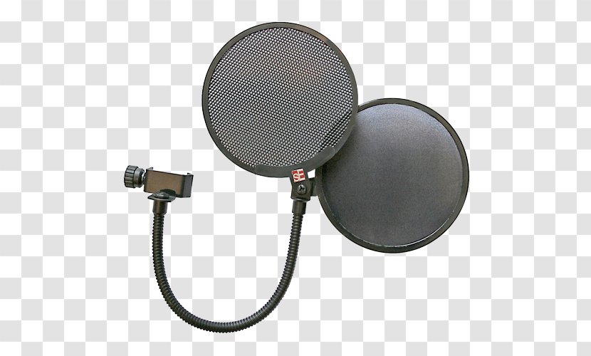 Microphone Pop Filter SE Electronics Recording Studio Audio - Silhouette Transparent PNG
