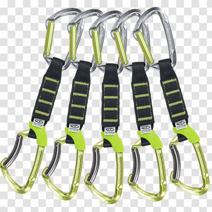 Quickdraw Climbing Technology Lime Set 12 Cm Ny 5 Units Carabiner - Dyneema - Watercolor Transparent PNG