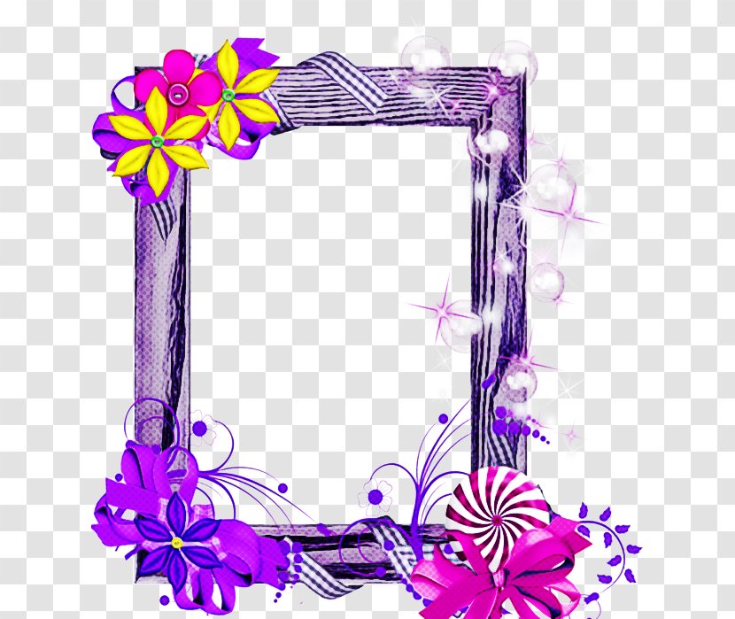 Background Flowers Frame - Purple - Wildflower Interior Design Transparent PNG