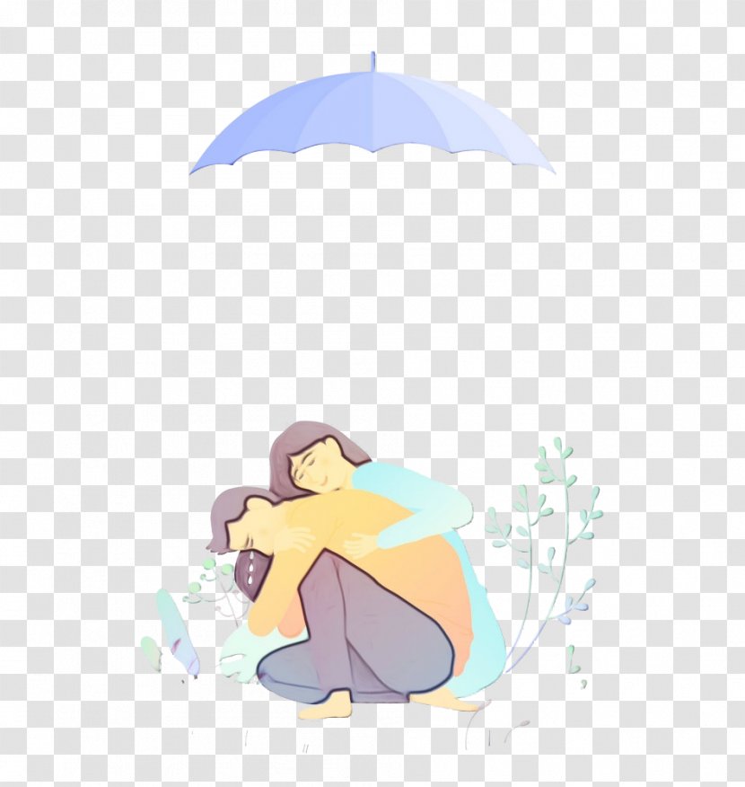Umbrella Cartoon - Watercolor Transparent PNG