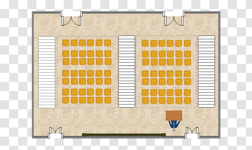 Floor Plan Seating Lecture Hall Cinema - Yellow - House Transparent PNG