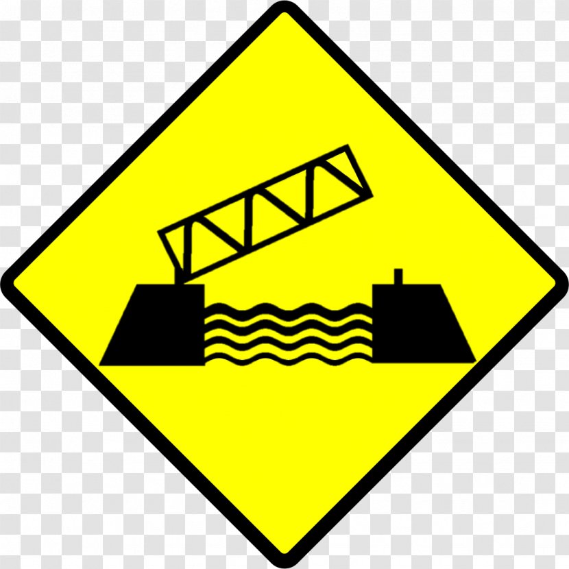 Moveable Bridge Traffic Sign Warning Road Signs In Indonesia - J Transparent PNG