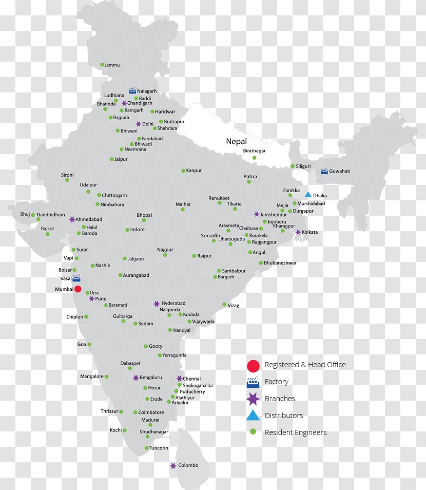 Control Print Limited Bangalore Ltd Company Map - India Transparent PNG