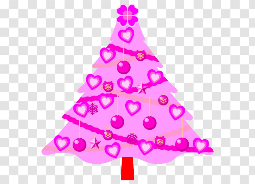 Christmas Tree Santa Claus Day Ornament Illustration - Party Hat Transparent PNG