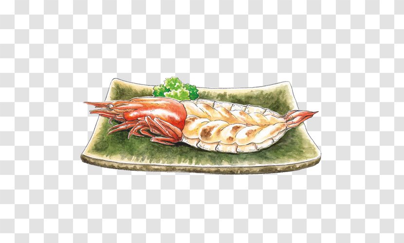 Okinawa Prefecture Sashimi Food Illustration - Drawing - Lobster Hand Painting Material Picture Transparent PNG