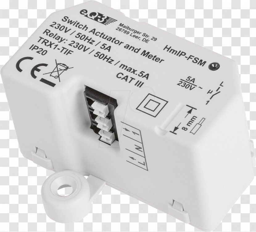 HomeMatic HmIP-FSM16 Switching Actuator Hardware/Electronic EQ-3 AG Electronics Maison Intelligente - Funk - Homematic-ip Transparent PNG