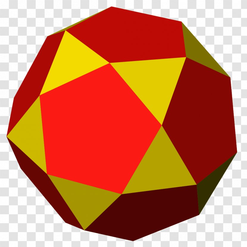 Semiregular Polyhedron Red - Symmetry Yellow Transparent PNG