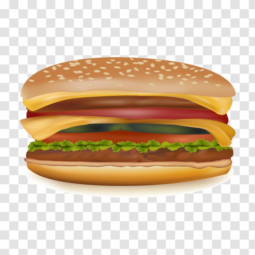 Cheeseburger Hamburger Breakfast Sandwich Hot Dog Ham And Cheese - Beef - Multi-layer Burger Transparent PNG