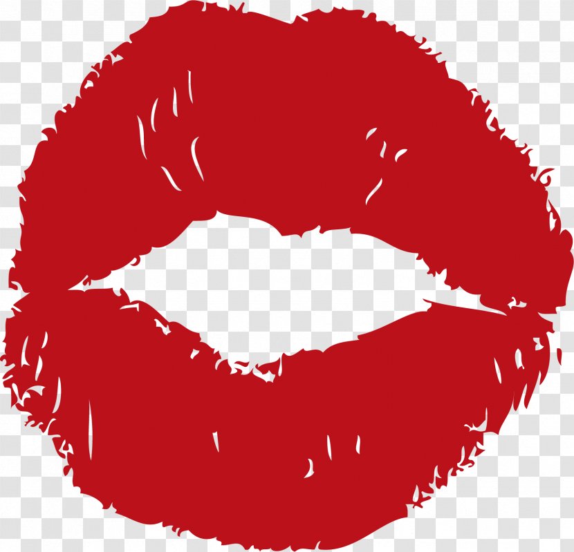 Lip Euclidean Vector Kiss Mouth - Heart - Red Kisses Transparent PNG
