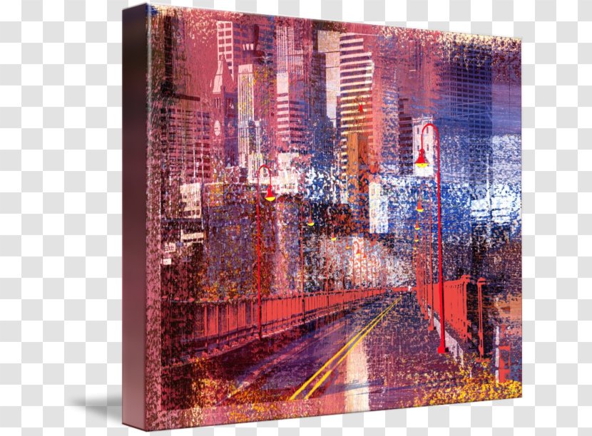 Stone Arch Bridge Gallery Wrap Acrylic Paint Canvas Art - Modern Transparent PNG