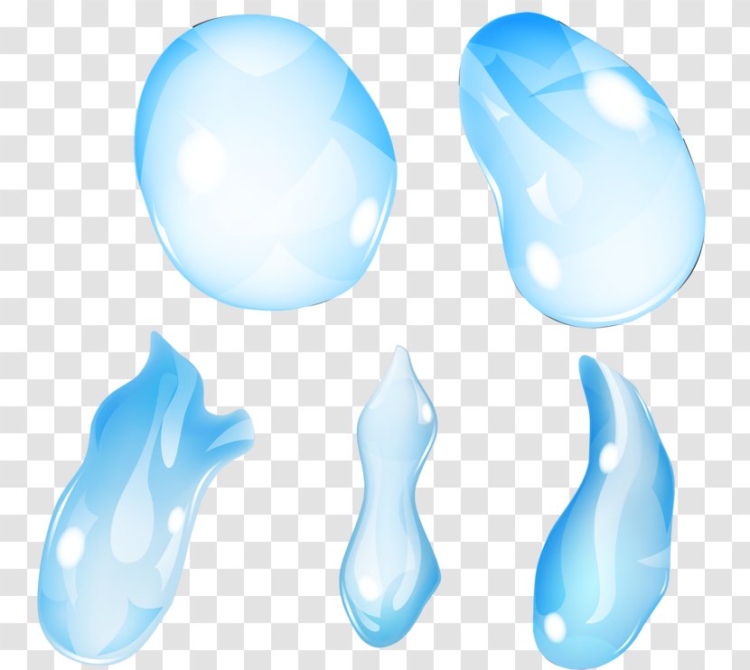Water Drop Object Physical Body - Azure - Irregular Droplets Transparent PNG