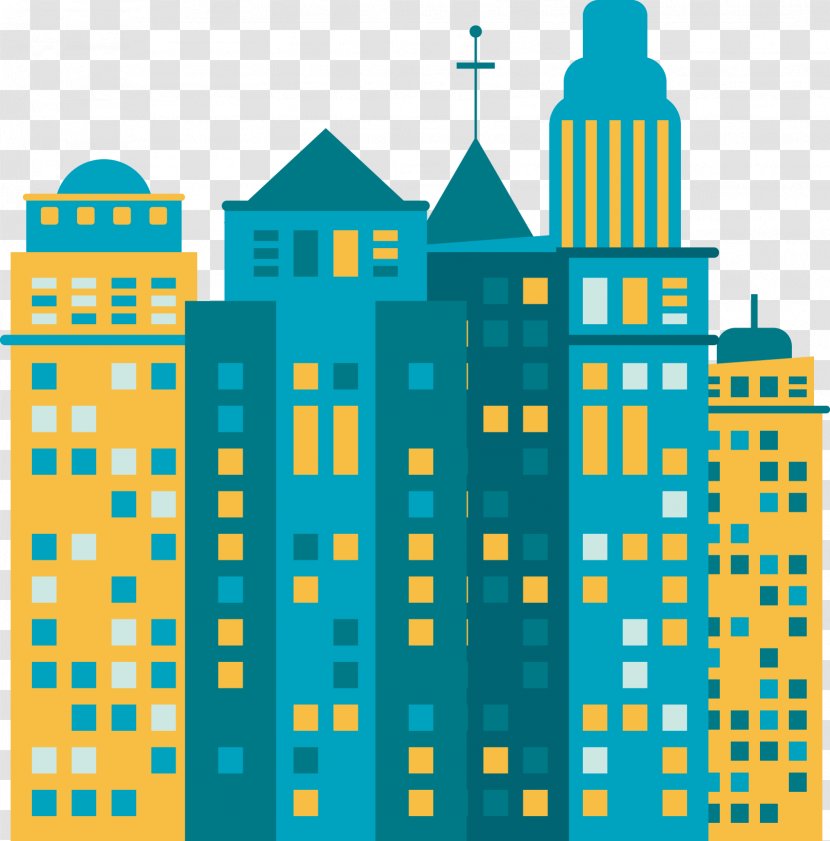 The Architecture Of City Building Illustration - Cartoon Vector Transparent PNG