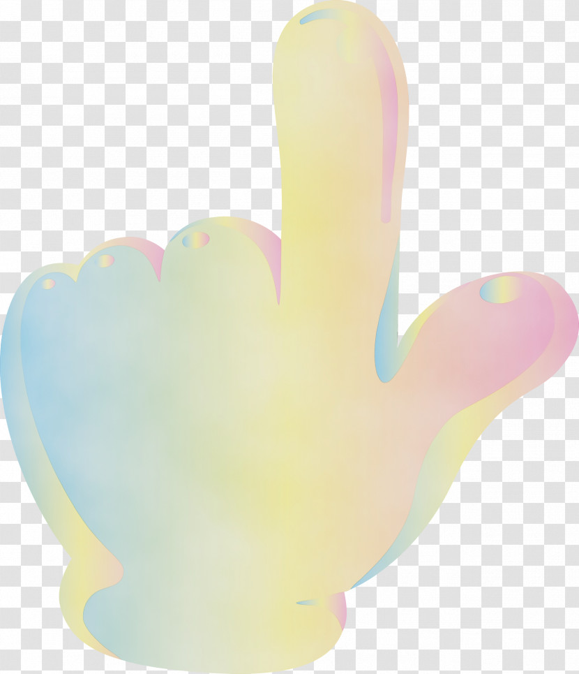 Pink Yellow Hand Finger Gesture Transparent PNG