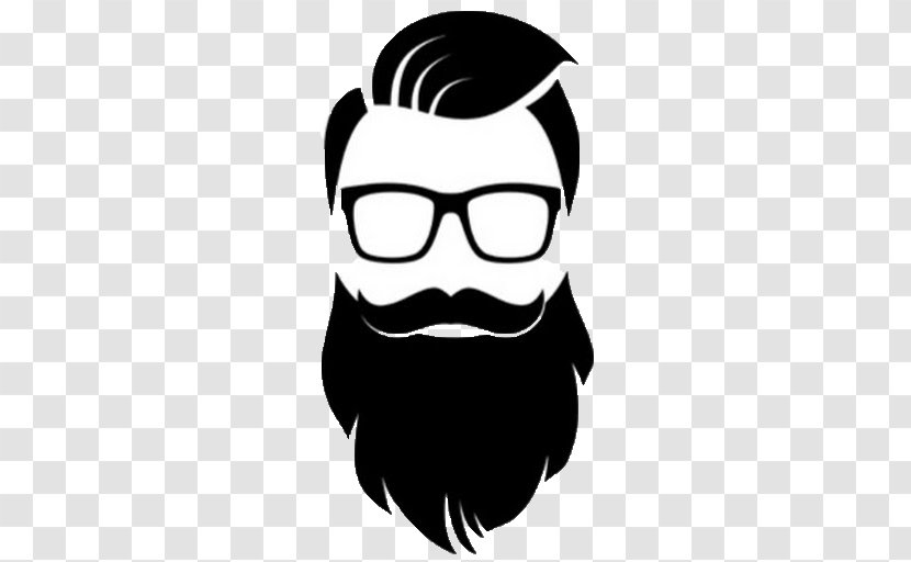 Beard Art Face Logo - Moustache Transparent PNG