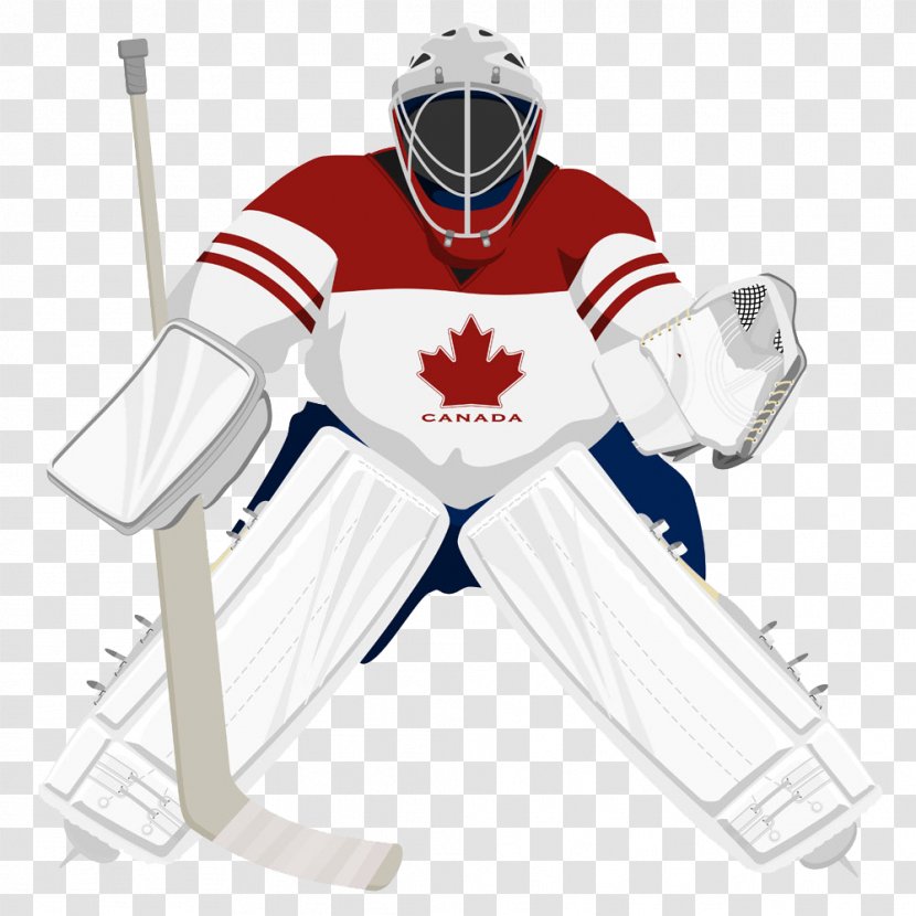 National Hockey League Goaltender Ice Clip Art - Sports - Hand-painted Player Transparent PNG