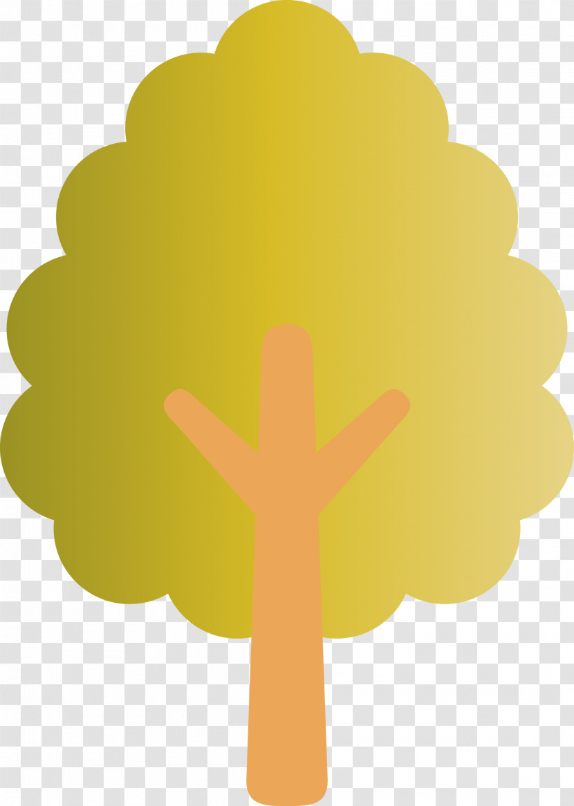 Yellow Green Leaf Tree Symbol Transparent PNG