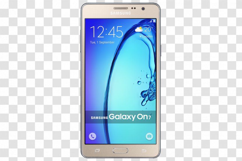 Samsung Galaxy On7 On5 G5500 Unlocked GSM Dual SIM Smartphone - Portable Communications Device - GoldNE ProSamsung Transparent PNG
