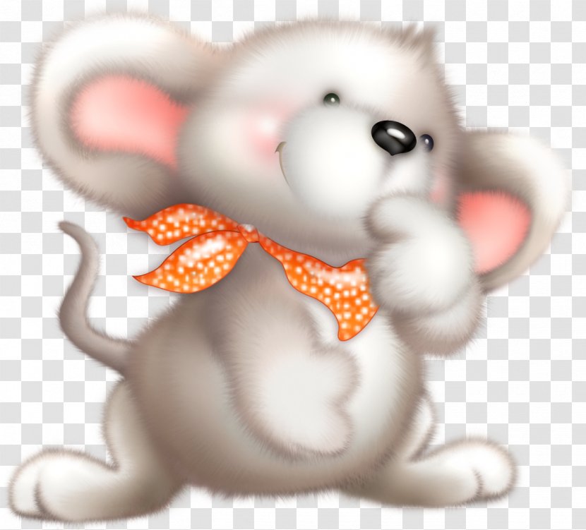 House Mouse Drawing Clip Art - Heart - Cute White Clipart Transparent PNG