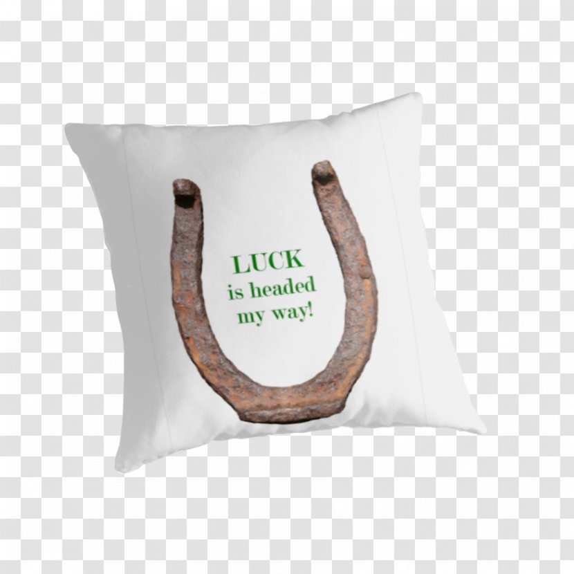 Horseshoe Good Luck Charm Saying - Cushion Transparent PNG