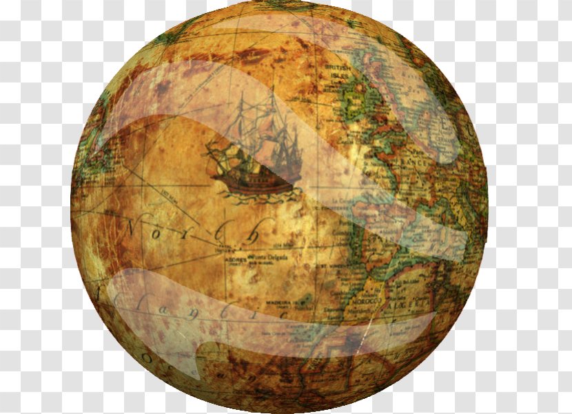 Globe World 19th Century Handbag Map Transparent PNG