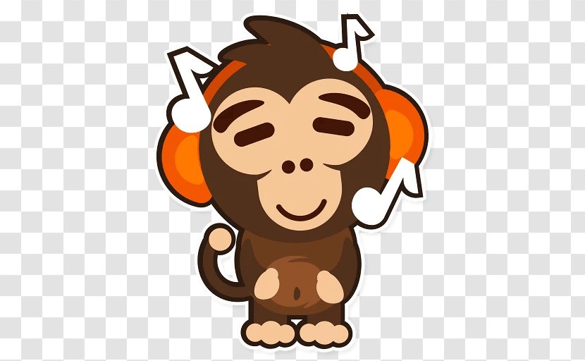 Telegram Sticker Primate Viber Kik Messenger - Vkontakte Transparent PNG