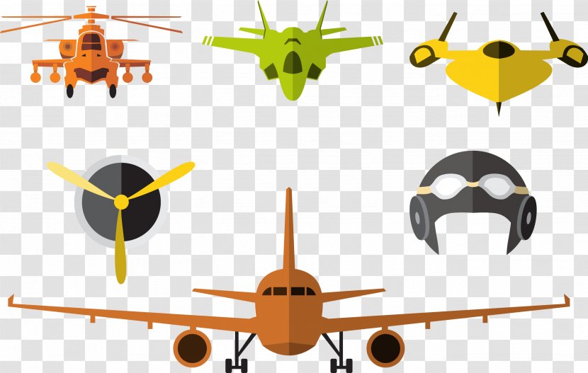 Airplane Aircraft Clip Art - Technology - Military Vector Illustration Transparent PNG