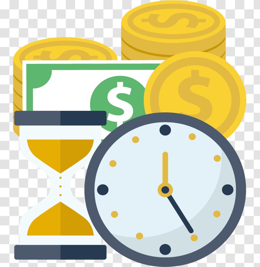 Time Value Of Money Investment - Yellow - Hourglass Clock Transparent PNG