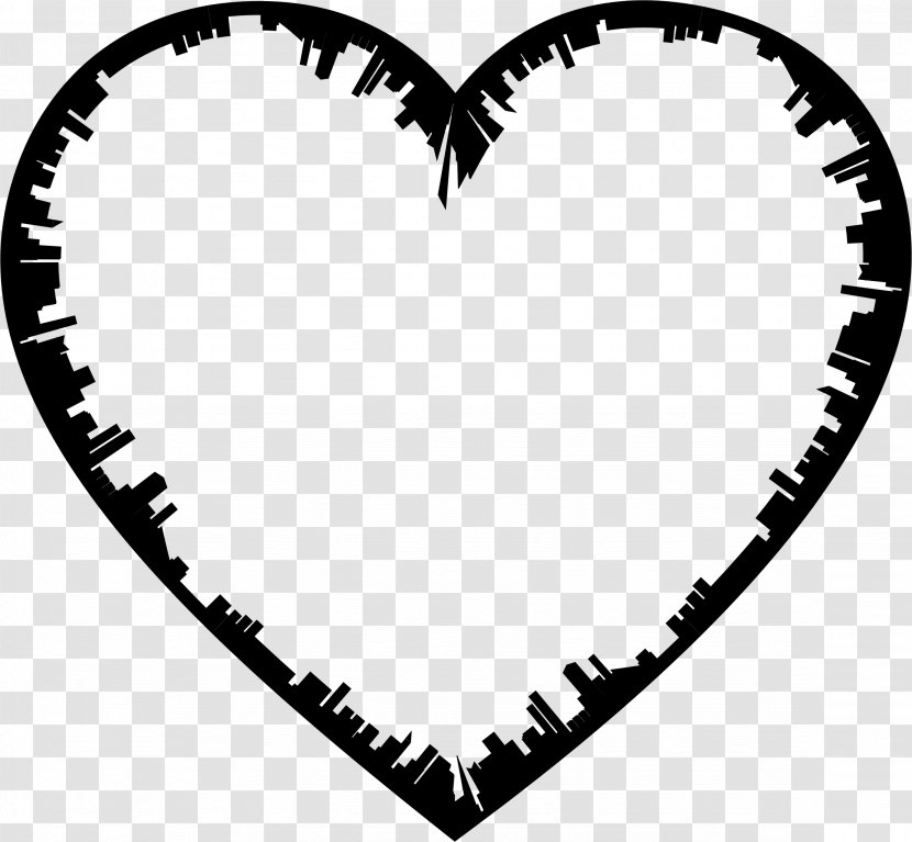 Heart Silhouette Skyline Clip Art - Frame - City Transparent PNG