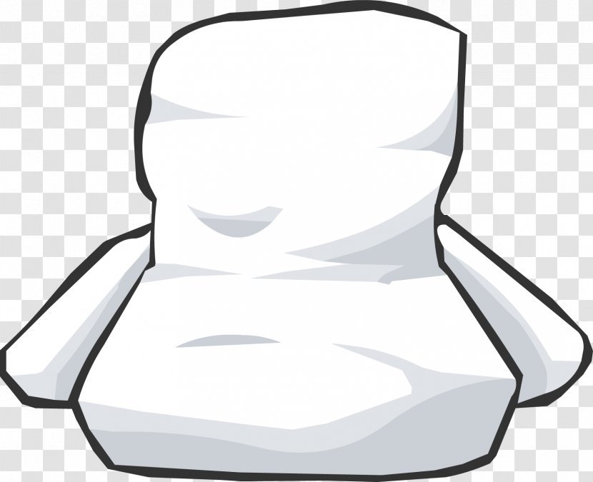 Chair Club Penguin Furniture Wiki Igloo - Black And White Transparent PNG