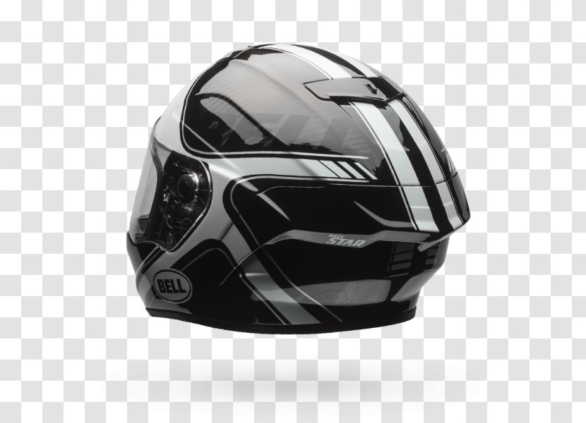 Motorcycle Helmets Bell Sports Race Star Helmet - Black - And White Transparent PNG