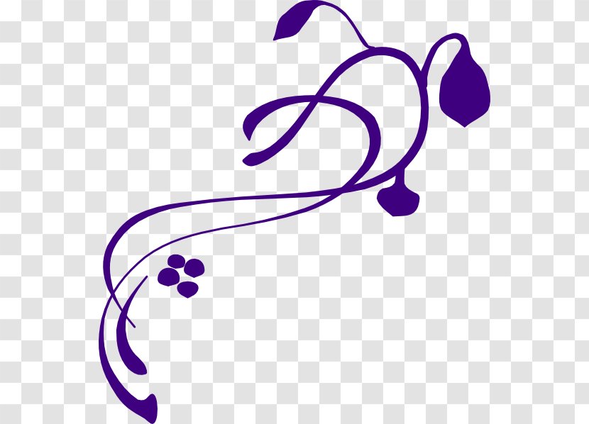 Vine Clip Art - Ivy - Purple Flourish Cliparts Transparent PNG