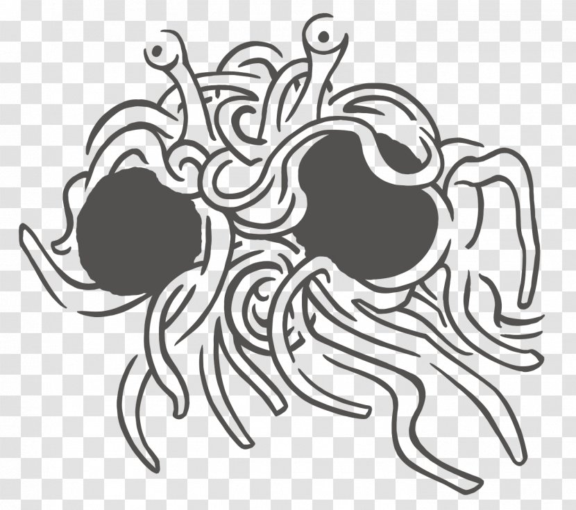 Pasta The Gospel Of Flying Spaghetti Monster With Meatballs Carbonara - Flower Transparent PNG