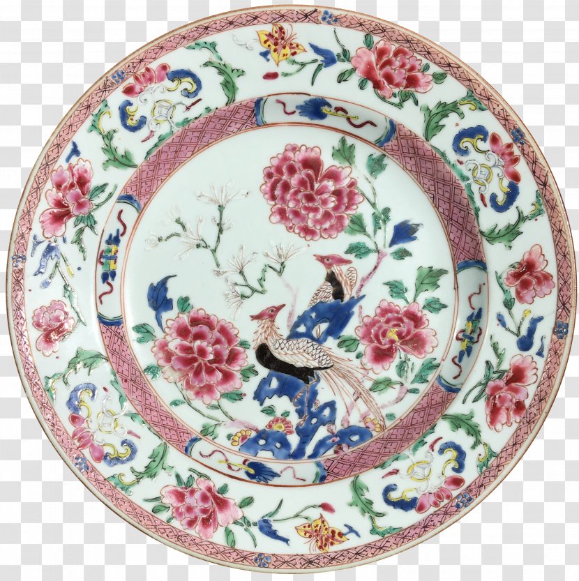 Porcelain Jingdezhen Chinese Ceramics Plate Famille Rose - Tableware Transparent PNG