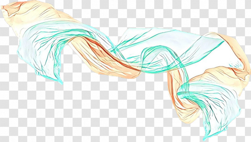 White Turquoise Muscle Line Long Hair Transparent PNG
