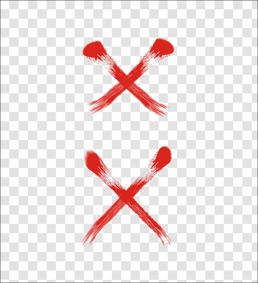 Red Error Download Icon - Dos - Two Cross Transparent PNG