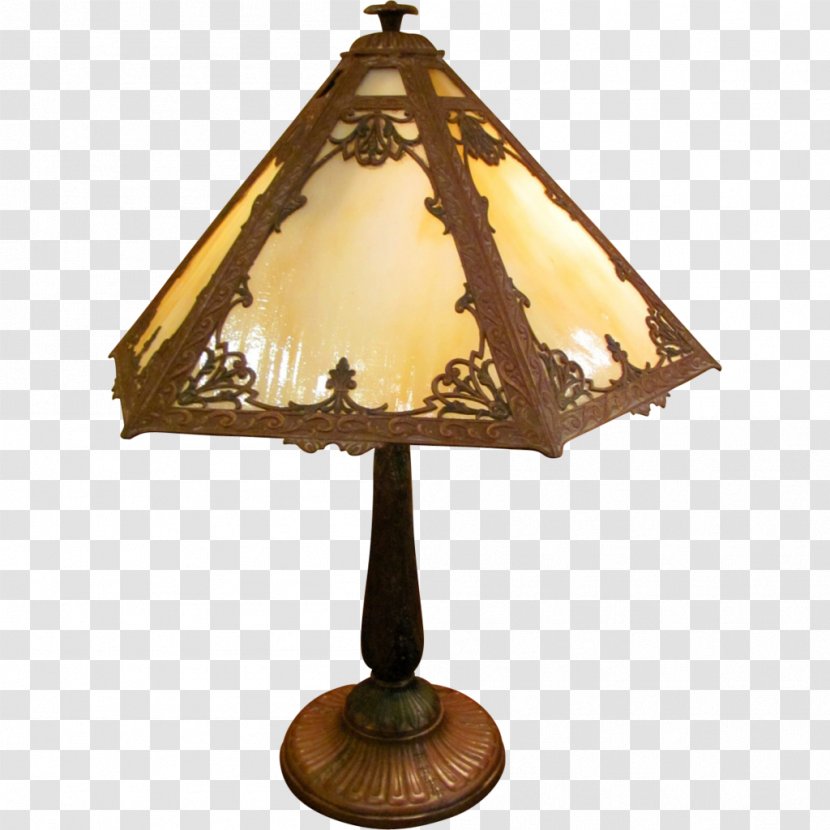 Table Lamp Glass Antique Electric Light - Lantern - Brass Transparent PNG