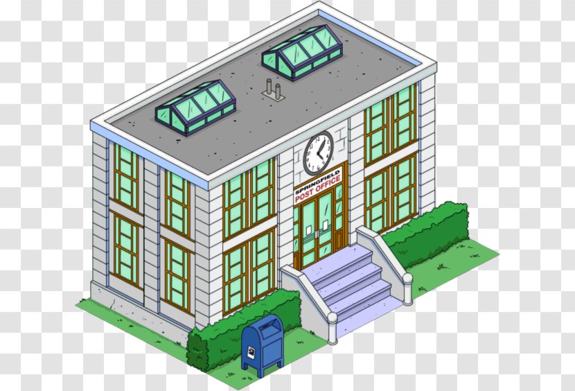 The Simpsons: Tapped Out Waylon Smithers Mayor Quimby Post Office Building - Simpsons - Postcard Transparent PNG