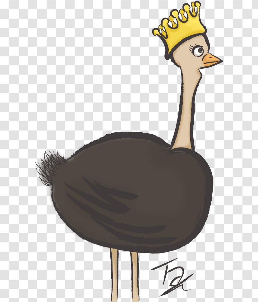 Common Ostrich Flightless Bird Duck Cartoon - Fowl Transparent PNG
