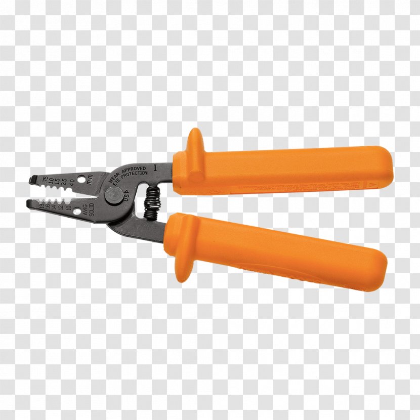 Klein Tools Wire Stripper Hand Tool Cutting - Orange - Pliers Transparent PNG