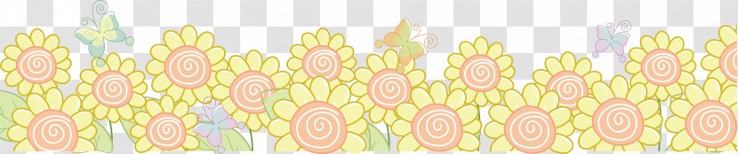 Textile Pattern - Yellow - Sunflower Transparent PNG
